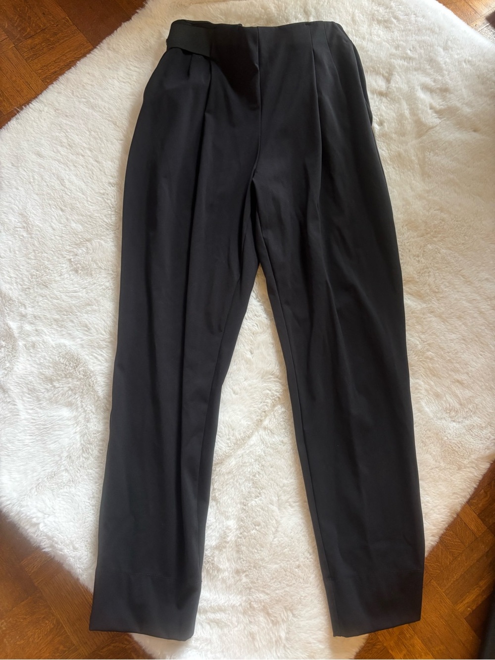 ADAY Black Pleated Dress Trousers